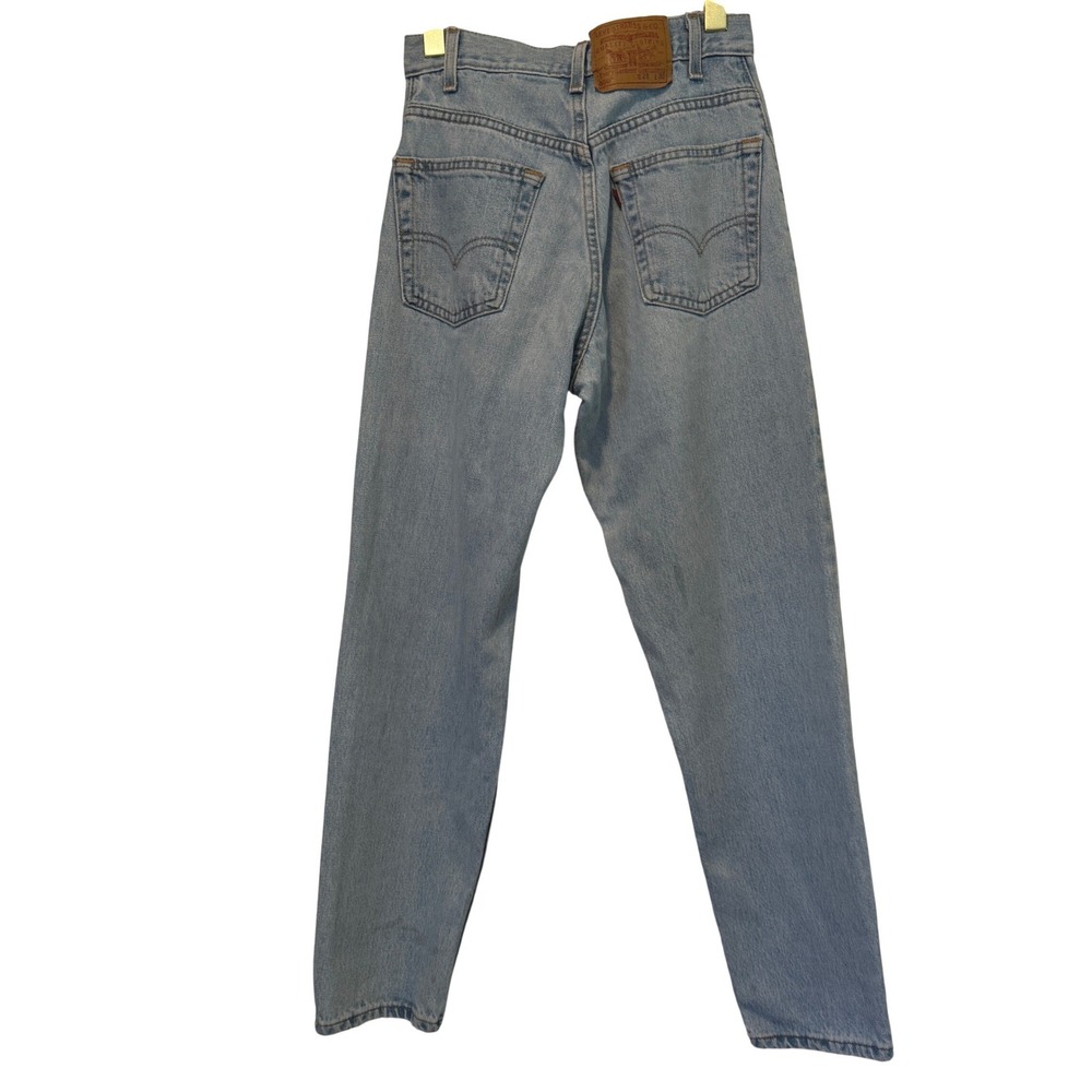 Levis 501 Vintage Light Wash High Waisted Straight Leg Denim Jeans Women Blue